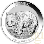1 Unze Silbermünze Australien Wombat 2022