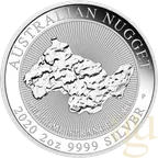2 Unzen Silbermünze Australien Nugget - Welcome Stranger 2020