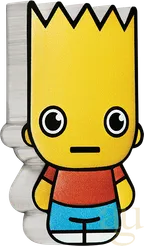 1 Unze Silbermünze Tuvalu Mini Bart Simpson 2022 coloriert