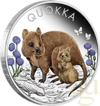 1 Unze Silbermünze Australien Quokka 2022 coloriert - polierte Platte