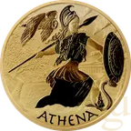 1 Unze Goldmünze Tuvalu - Gods of Olympus - Athena 2022