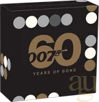 1 Unze Goldmünze Tuvalu Rectangular James Bond 60 Years Anniversary 2022