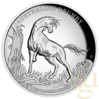 2 Unzen Silbermünze Australien Brumby 2022  - High Relief - polierte Platte