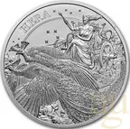 1 Unze Silbermünze The Goddesses Series: Hera and the Peacock 2022