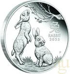 1/2 Unze Silbermünze Australien Lunar III Hase 2023 - polierte Platte