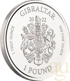1 Unze Silbermünze Gibraltar War Elephant 2022