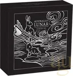1/2 Unze Silbermünze Australien Lunar III Hase 2023 - polierte Platte