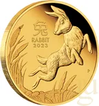 1/10 Unze Goldmünze Australien Lunar III Hase 2023 - polierte Platte