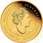 1/4 Unze Goldmünze Australien Lunar III Hase 2023 - polierte Platte