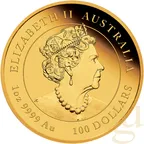 1 Unze Goldmünze Australien Lunar III Hase 2023 - polierte Platte