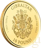 1 Unze Goldmünze Gibraltar War Elephant 2022