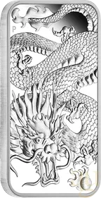 1 Unze Silbermünze Perth Mint Rectangular Dragon 2022 - polierte Platte