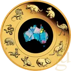 2 Unzen Goldmünze Australien Opal Great Southern Land 2022 proof