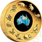 2 Unzen Goldmünze Australien Opal Great Southern Land 2022 proof