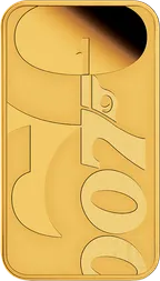 1 Unze Goldmünze Tuvalu Rectangular James Bond 60 Years Anniversary 2022