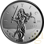 1 Unze Silbermünze Gibraltar Lady Justice 2022