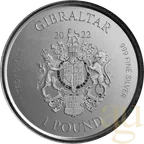1 Unze Silbermünze Gibraltar Lady Justice 2022