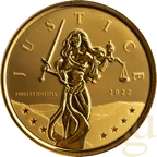 1 Unze Goldmünze Gibraltar Lady Justice 2022