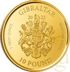 1 Unze Goldmünze Gibraltar Lady Justice 2022