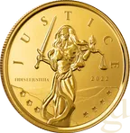 1 Unze Goldmünze Gibraltar Lady Justice 2022