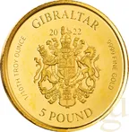 1/10 Unze Goldmünze Gibraltar Lady Justice 2021