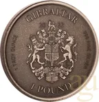 1 Unze Silbermünze Gibraltar Lady Justice 2022 - Antik Finish