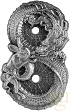 3 Unzen Silbermünze Tokelau Dragon & Hase 2023 - Antik High Relief