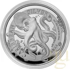 1 Unze Silbermünze Barbados Octopus 2022