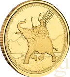 1 Unze Goldmünze Gibraltar War Elephant 2022