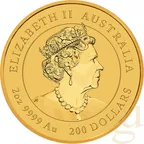 2 Unzen Goldmünze Australien Lunar III Hase 2023
