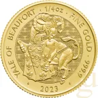 1/4 Unze Goldmünze Tudor Beasts Yale 2023