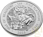 1 Unze Platinmünze Tudor Beasts Yale 2023