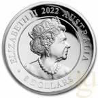 5 Unzen Silbermünze Australien Schwan 2022 - High Relief - polierte Platte