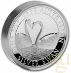5 Unzen Silbermünze Australien Schwan 2022 - High Relief - polierte Platte