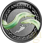 1 Unze Silbermünze EC8 Anguilla - Eel 2022 - coloriert
