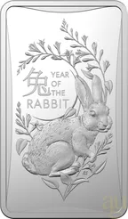 1/2 Unze Silber Australien RAM Lunar Hase Rectangular 2023