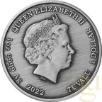 1 Unze Silbermünze Tuvalu - Gods of Olympus - Aphrodite 2022 Antik Finish