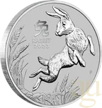 1 Unze Platinmünze Australien Lunar III Hase 2023