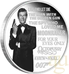 1 Unze Silbermünze Tuvalu James Bond 007 - Roger Moore 2022 - proof coloriert