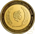 1 Unze Goldmünze EC8 Anguilla - Eel 2022 - coloriert