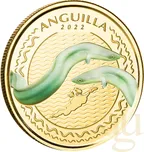 1 Unze Goldmünze EC8 Anguilla - Eel 2022 - coloriert