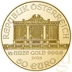 1/2 Unze Goldmünze Wiener Philharmoniker 2025