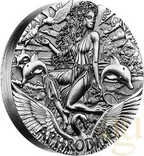 2 Unzen Silbermünze Tuvalu - Gods of Olympus - Aphrodite 2015 Antik Finish High Relief