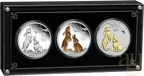 Silbermünze Australien Lunar III Hase 2023 - Trio Set