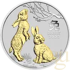 Silbermünze Australien Lunar III Hase 2023 - Trio Set
