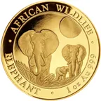 1 Unze Goldmünze Somalia Elefant 2014