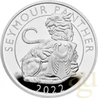 1 Unze Silbermünze Tudor Beasts Seymour Panther 2022 - polierte Platte
