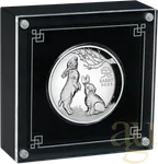 5 Unzen Silbermünze Australien Lunar III Hase 2023 polierte Platte - High Relief