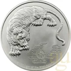 1 Unze Silbermünze Samoa Four Guardians - White Tiger 2023