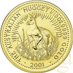 1/10 Unze Goldmünze Australien Känguru 2001